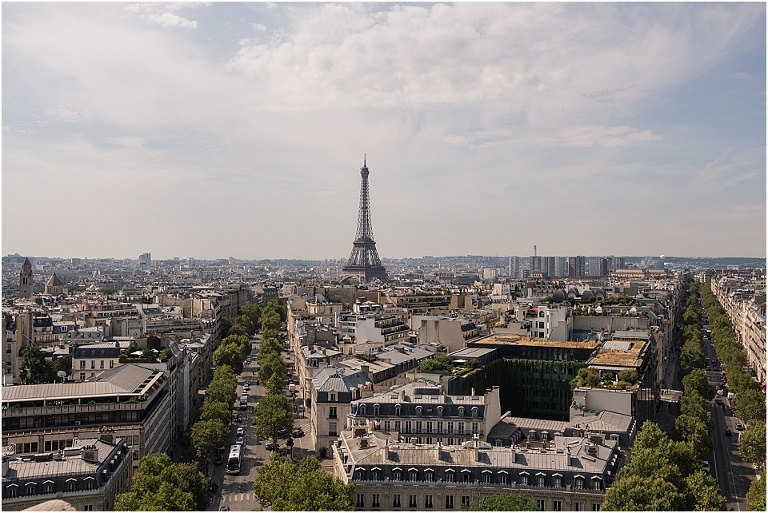 View of the Eiffel Tower from the Arc de Triomphe | Travel Photographer Paris 